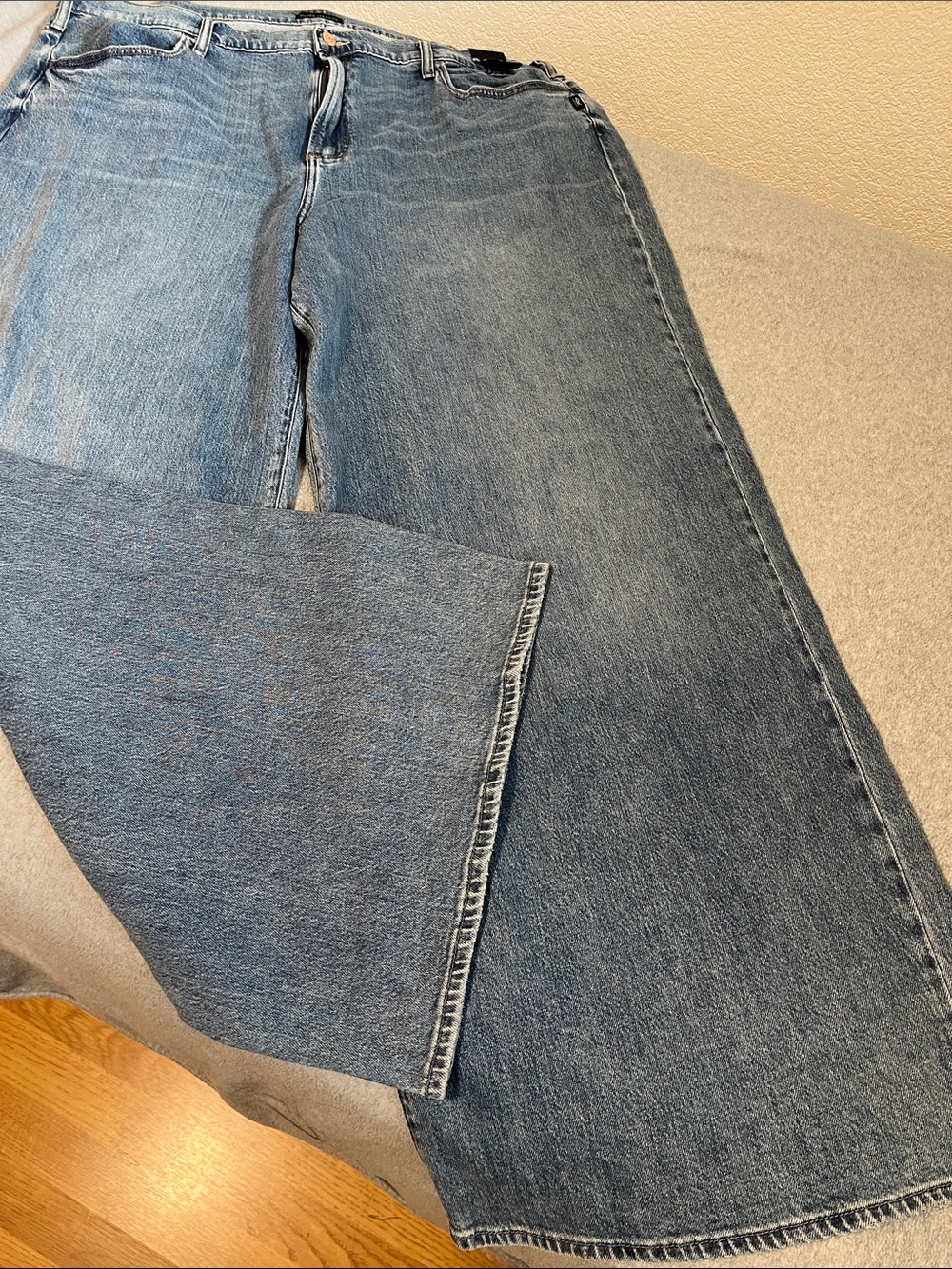 Silver Palazzo Wide Leg Jeans Womens 20W High Rise Blue